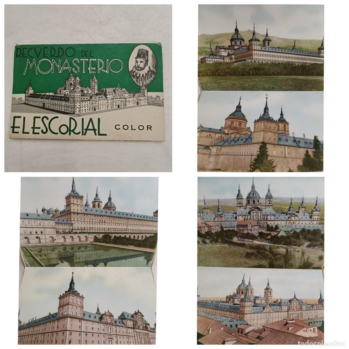 Postais: Antigua Postales/ Pack de 10 postales del Monasterio del Escorial a color.