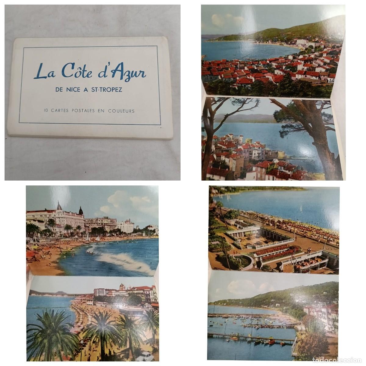 Postais: Antigua Postales/ Pack de 10 postales de La C&ocirc;te d&acute; Azur de Nice a St Tropez. A color.