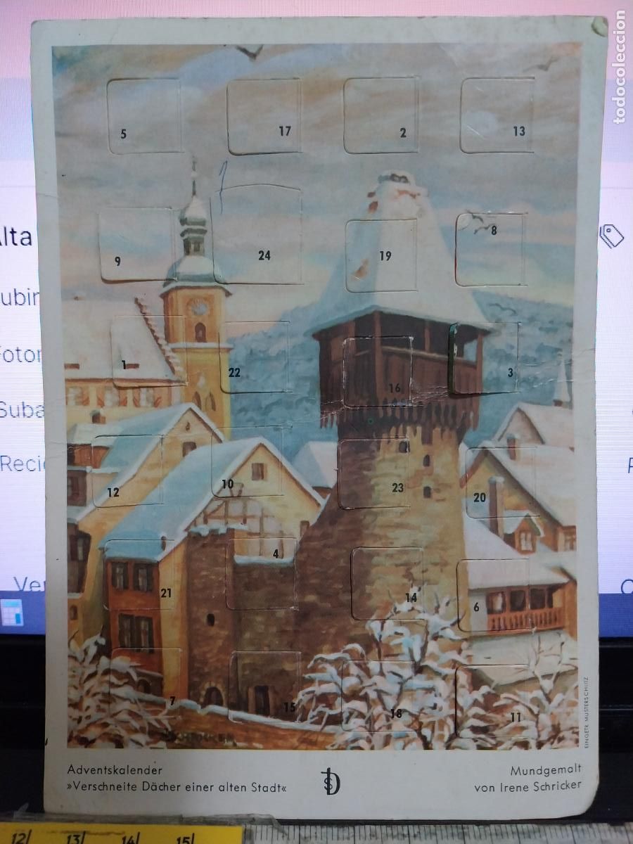 Postales: POSTAL CALENDARIO ADVIENTO SOBADO - Foto 1