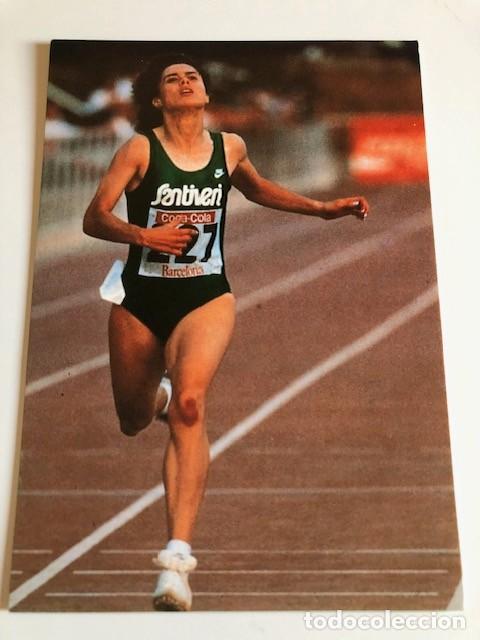 Postais: Postal Publicidad Santiveri (Blanca Lacambra-Bronce Campeonato Espa&ntilde;a 60m lisos)
