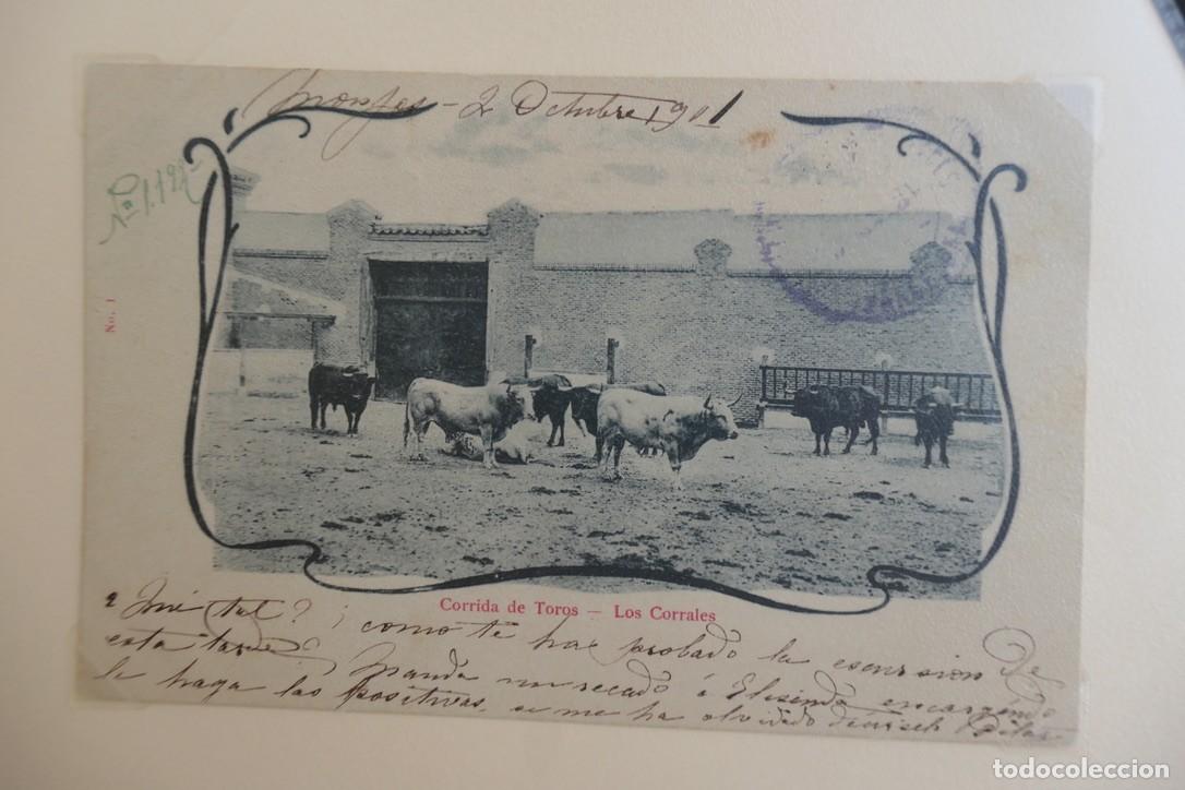 Postales: POSTAL- CORRIDA DE TOROS LOS CORRALES -CIRCULADA 1911 - Foto 1