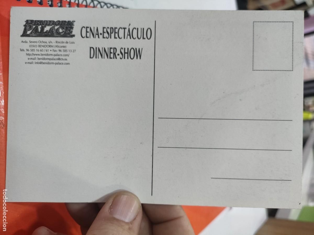 Postales: Postal Benidorm PALACE Cena Espect&aacute;culo DINNER-SHOW SC - Foto 2