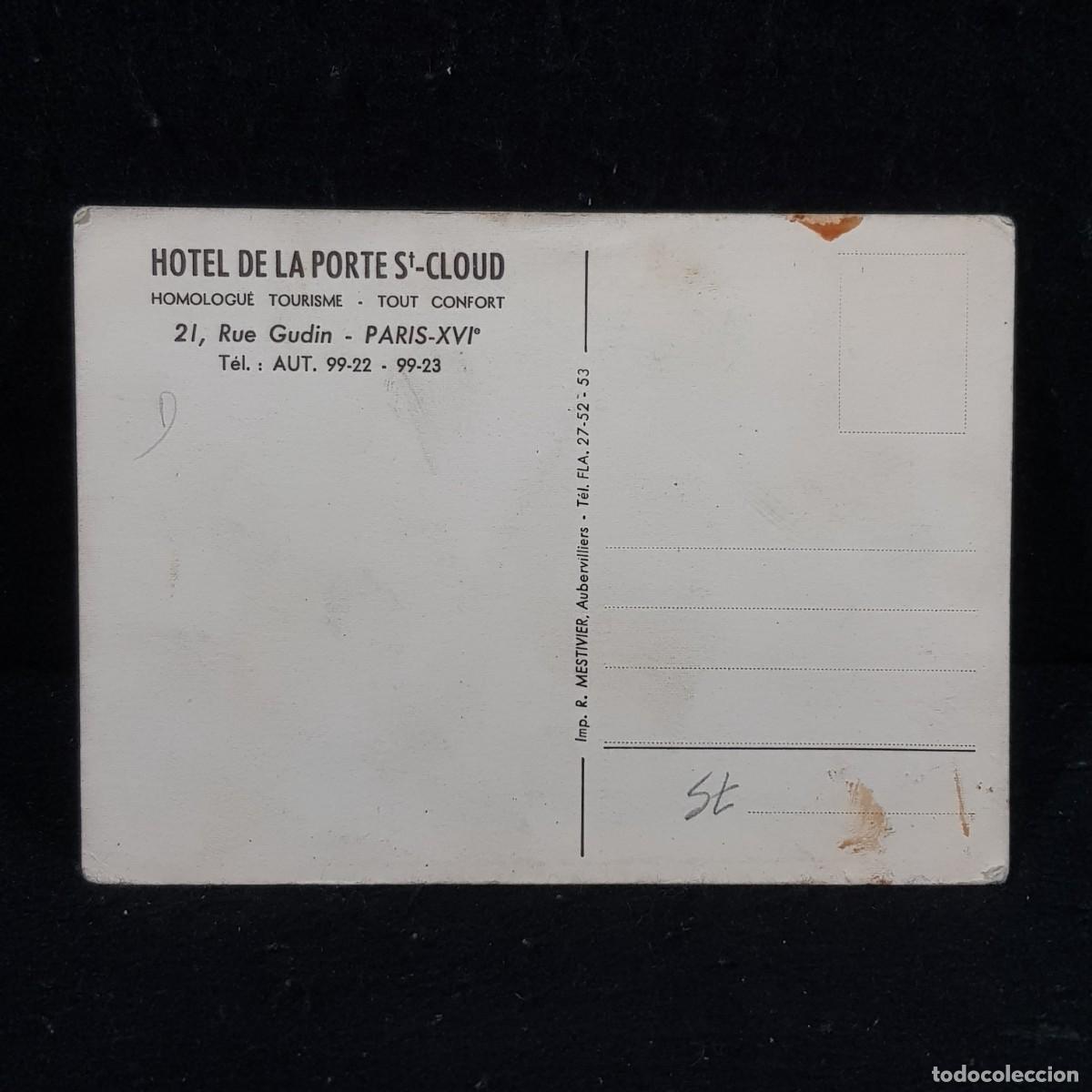 Postales: POSTAL - HOTEL DE LA PORTE DE ST. CLOUD - PARIS / 495 - Foto 2