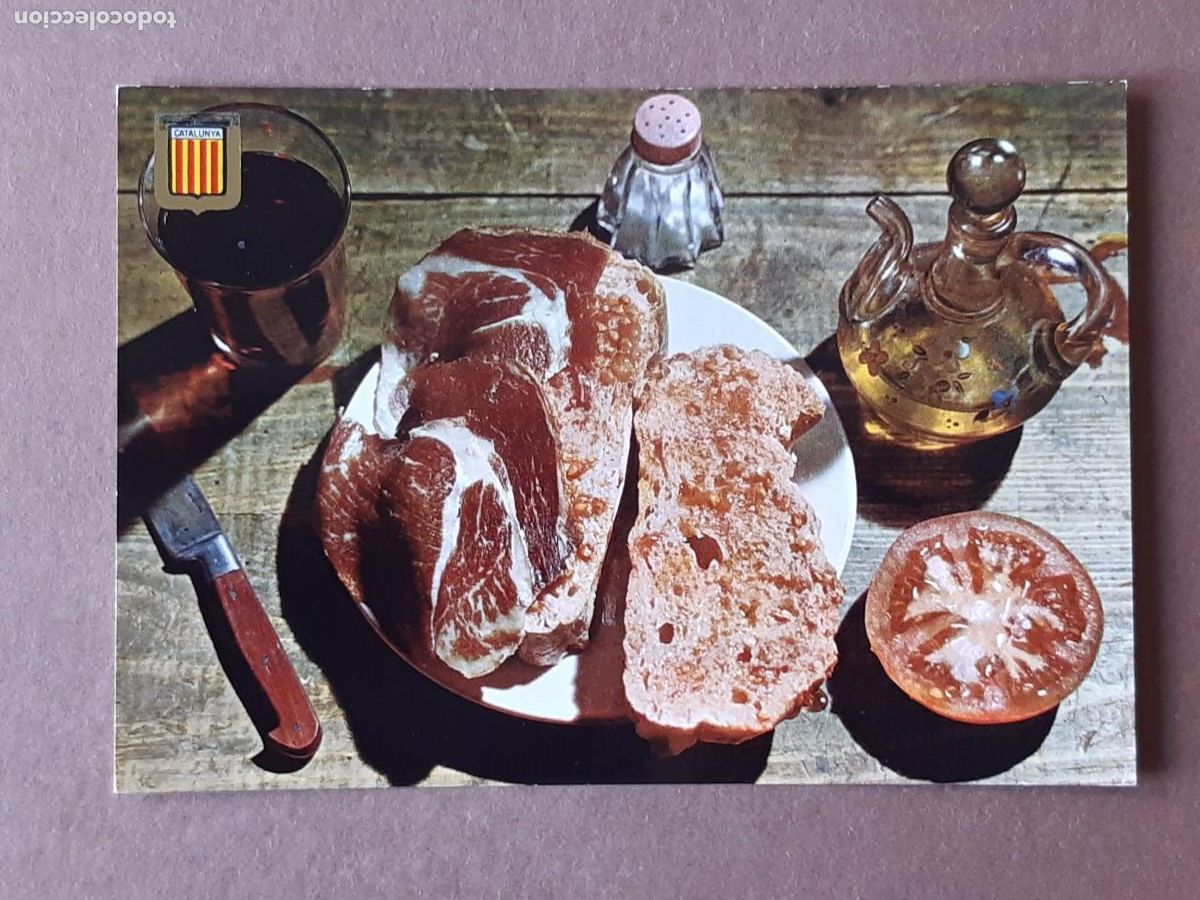 Postales: POSTAL FISA. RECETA PAN CON TOMATE Y JAM&Oacute;N. AERPONS. ENV&Iacute;OS POR AVI&Oacute;N. 1967. SIN CIRCULAR.