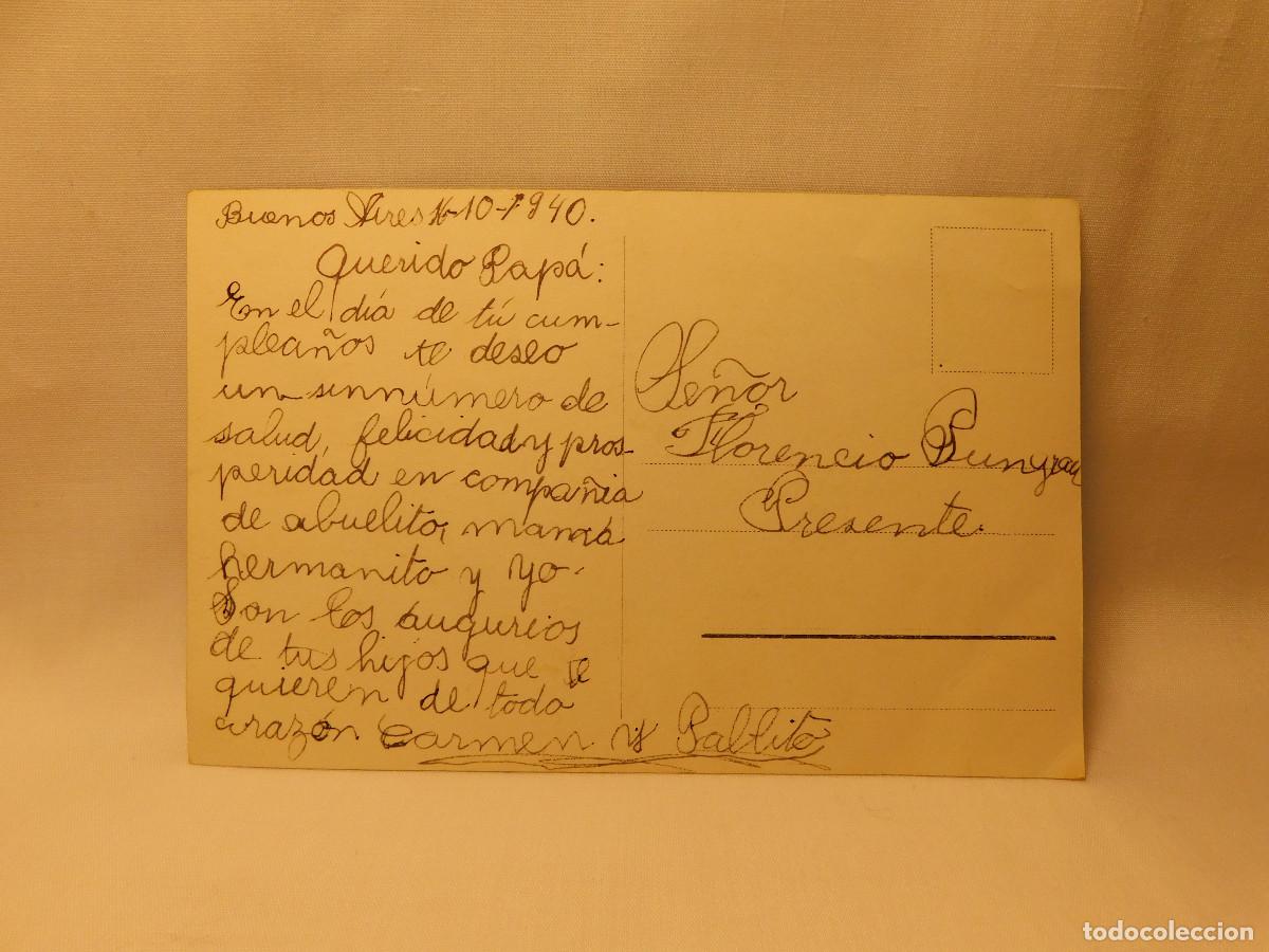 Postales: Postal Coloreada a mano 1940 Rosas - Foto 2