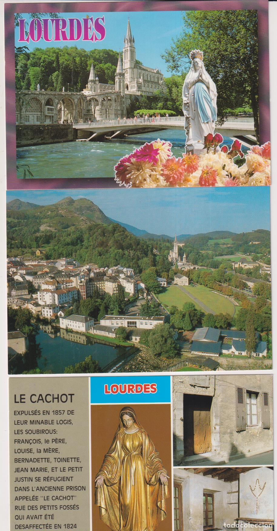 Postales: Lourdes. Lote de 3 Postales - Foto 1
