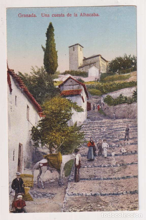 Postales: Granada. Una Cuesta de la Alhacaba. Purger & Co. Munich - Foto 1