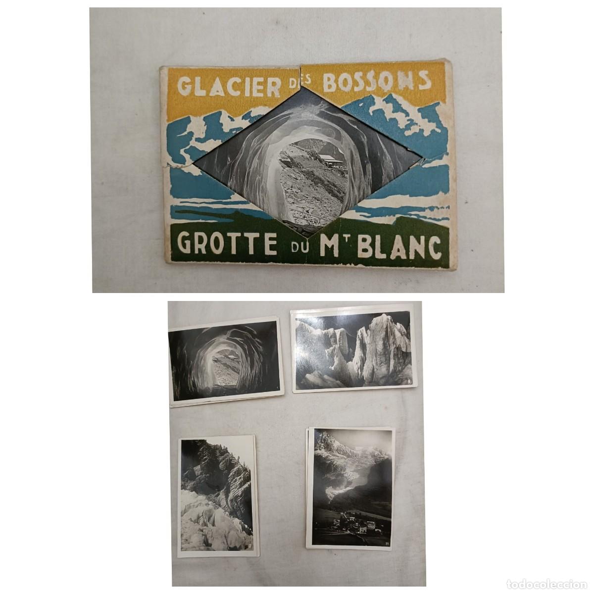 Cartoline: Antigua Postal Fotogr&aacute;fica: Pack Glacier des Bossons, Grotte du M Blanc.