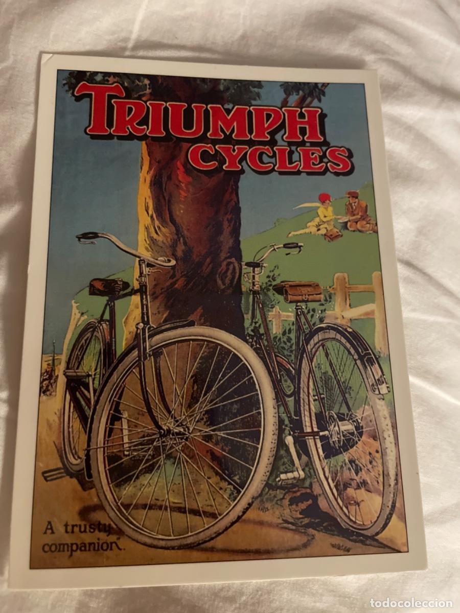 Postales: Antigua, postal bicicletas triumph - Foto 1