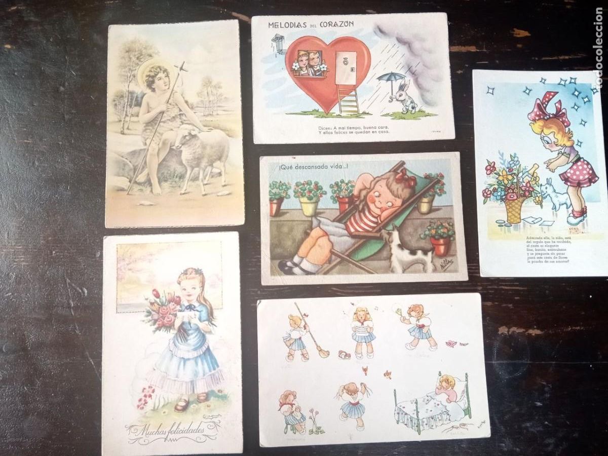 Postales: 6 POSTALES INFANTILES ANTIGUAS - Foto 1