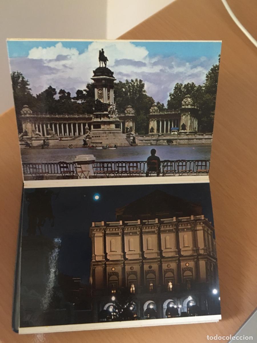 Postales: Carpeta com 22 mini postales antiguas recuerdo de Madrid - Foto 6
