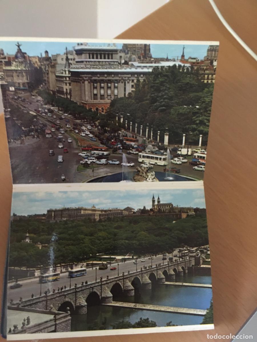 Postales: Carpeta com 22 mini postales antiguas recuerdo de Madrid - Foto 7