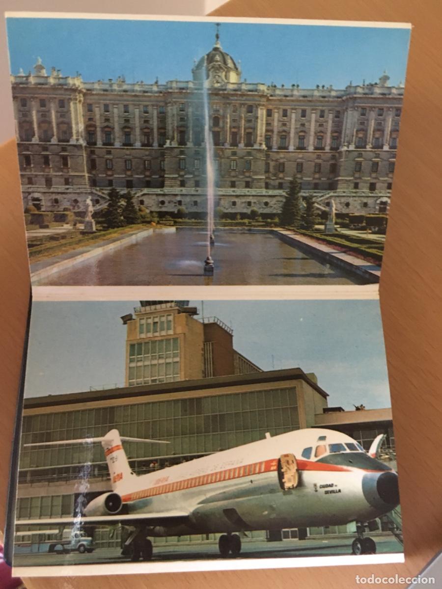 Postales: Carpeta com 22 mini postales antiguas recuerdo de Madrid - Foto 8
