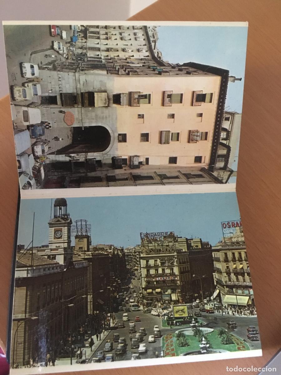 Postales: Carpeta com 22 mini postales antiguas recuerdo de Madrid - Foto 9