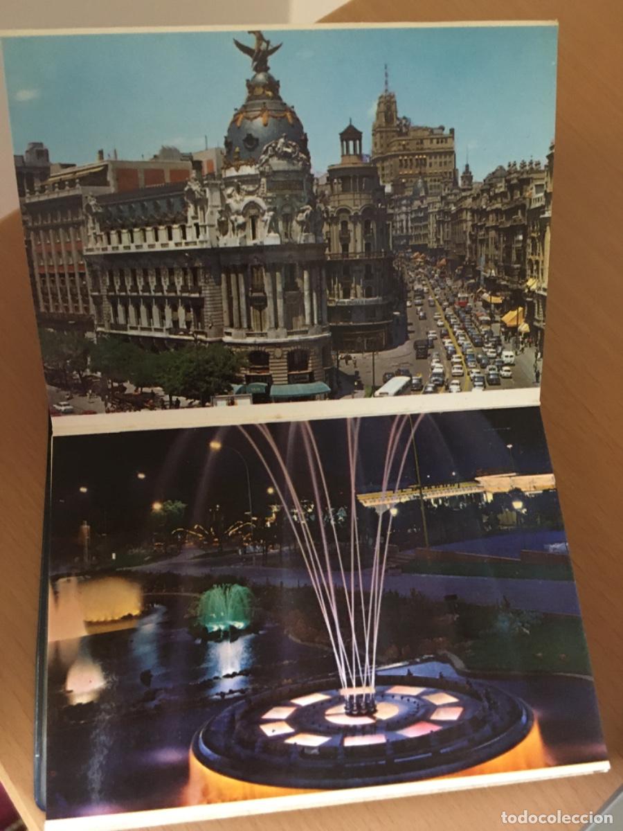 Postales: Carpeta com 22 mini postales antiguas recuerdo de Madrid - Foto 12