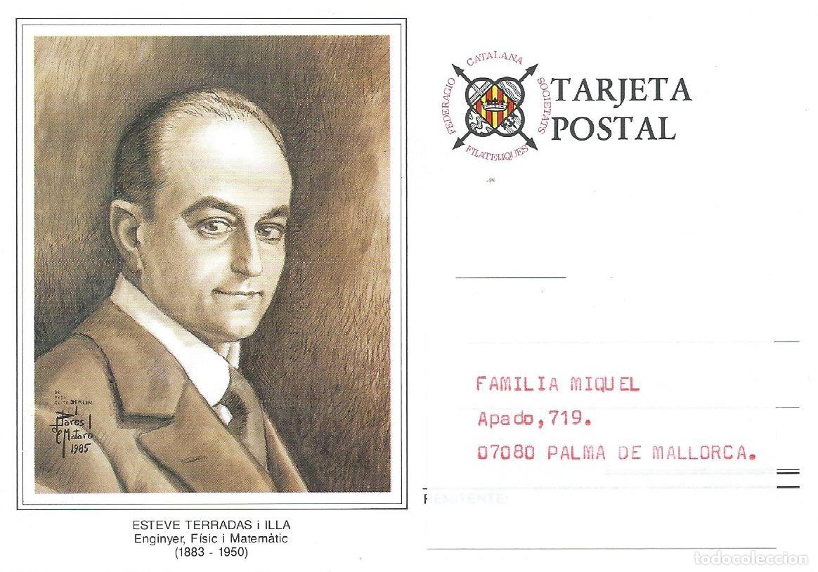 Postales: TARJETA POSTAL. ESCRITA BAJO SOBRE. ESTEVE TERRADAS ILLA. CIENT&Iacute;FICO. PERSONAJES.