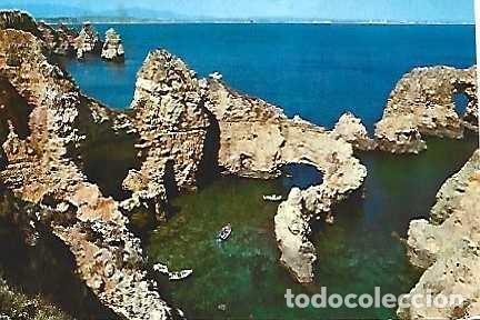 Postais: Portugal & Marcofilia, Lagos, Ponta da Piedade, Falesia, Por tim&atilde;o a Lisboa 1974 (1535)