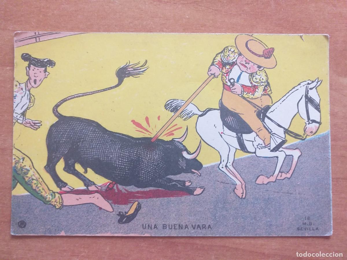 Postales: POSTAL SATIRIC - UNA BUENA VARA - SEVILLA - Foto 1