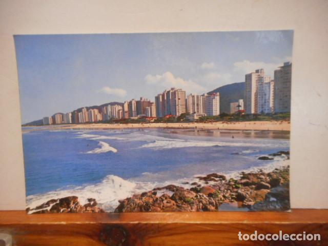 Cartoline: BONITA POSTAL. CIRCULADA. GUARUJ&Aacute;, BRASIL. PRAIA PITANGUEIRA