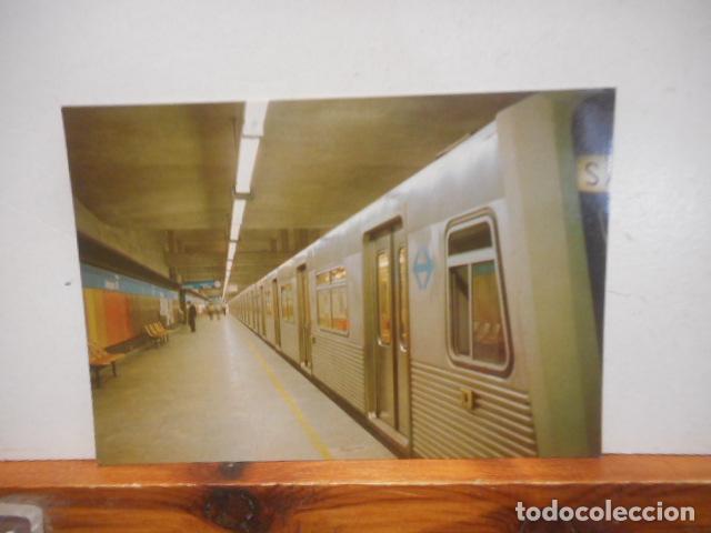 Cartoline: BONITA POSTAL. CIRCULADA. S&Atilde;O PAULO, METR&Ocirc;-ESTA&Ccedil;&Atilde;O JABAQUARA. BRASIL TURISTICO