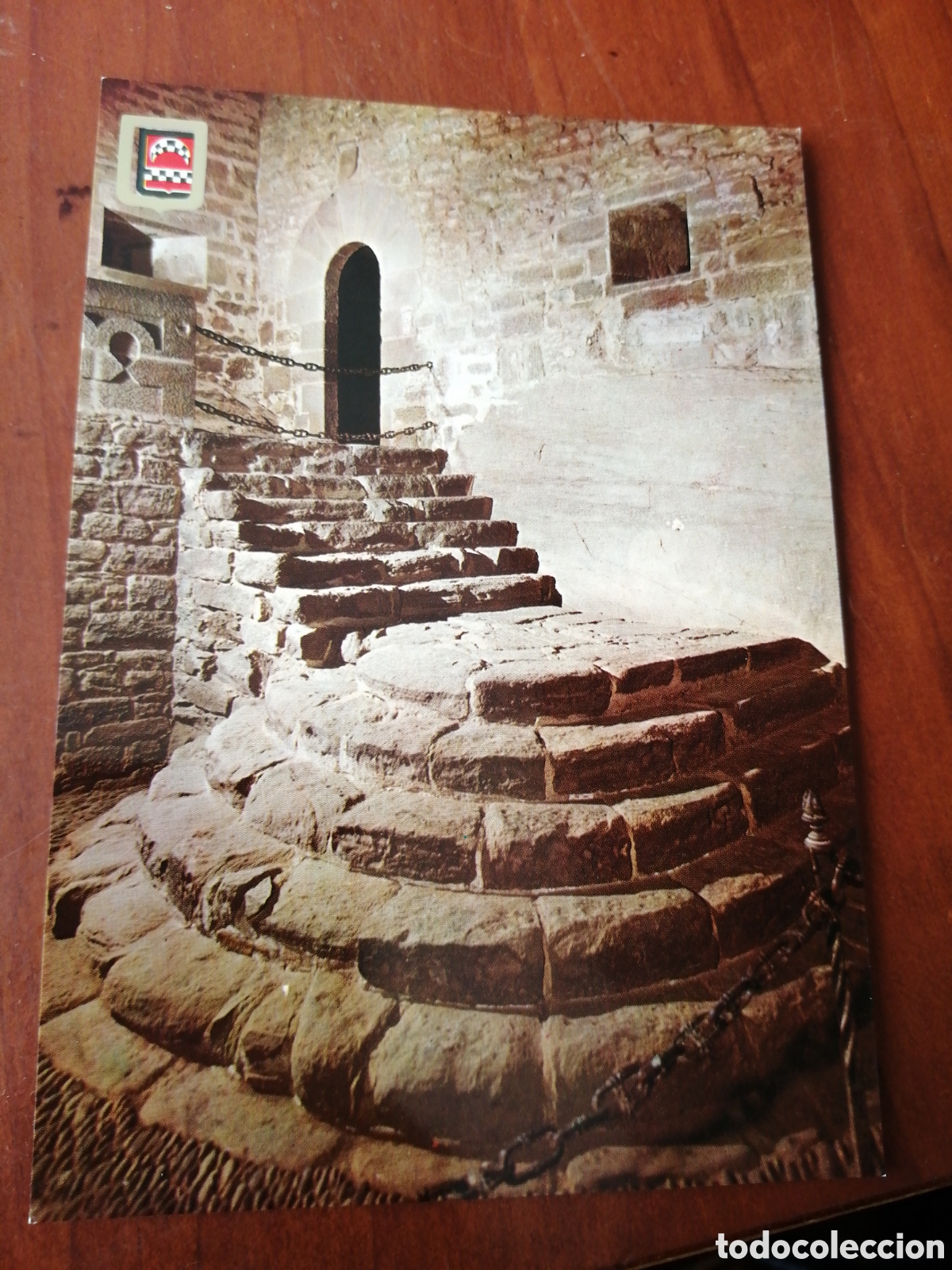 Postales: POSTAL 9 CASTILLO DE JAVIER ANTIGUA ESCALERA - Foto 1
