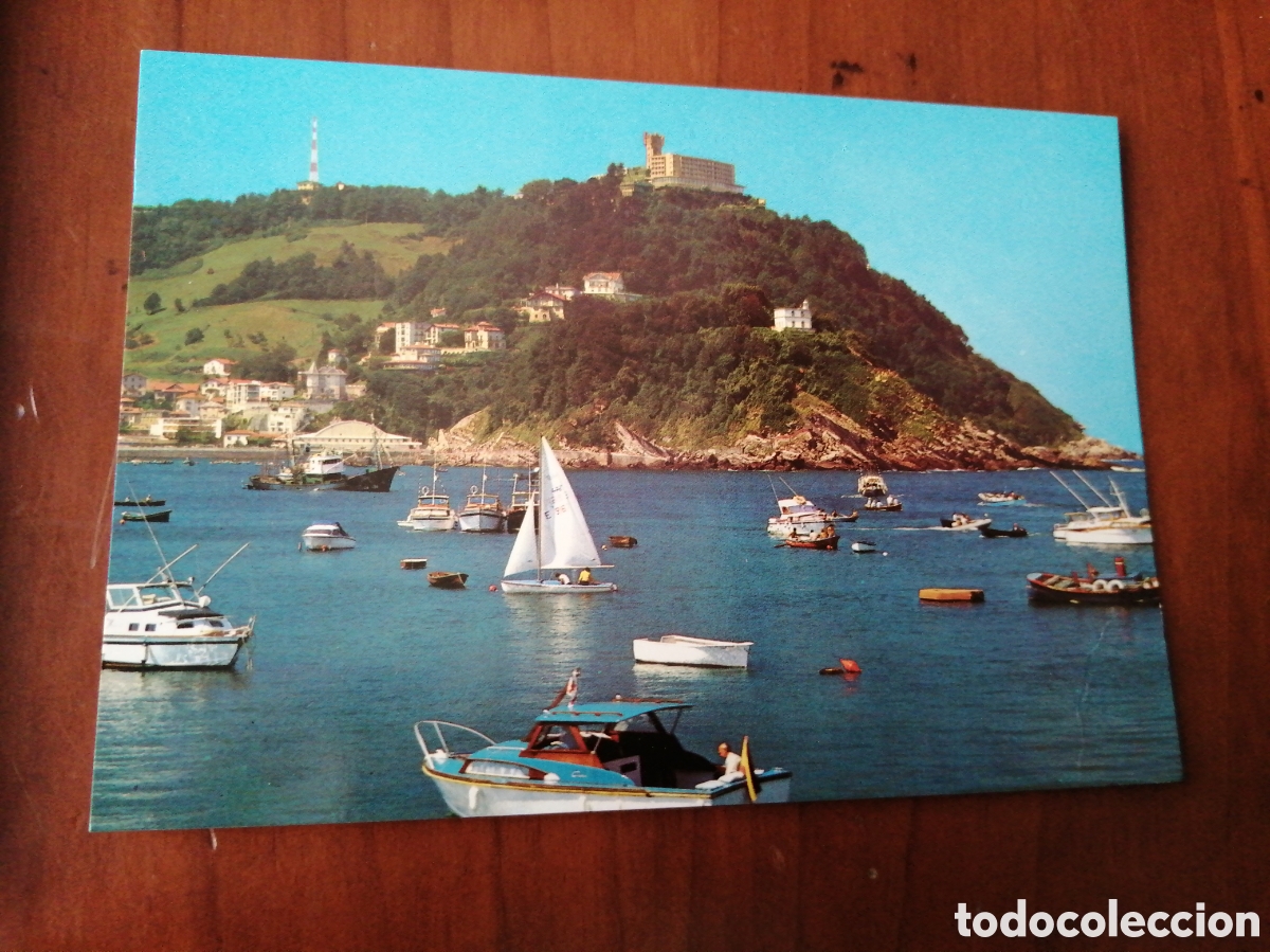 Postales: POSTAL 130 SAN SEBASTIAN ISLA DE SANTA CLARA Y MONTE IGUELDO