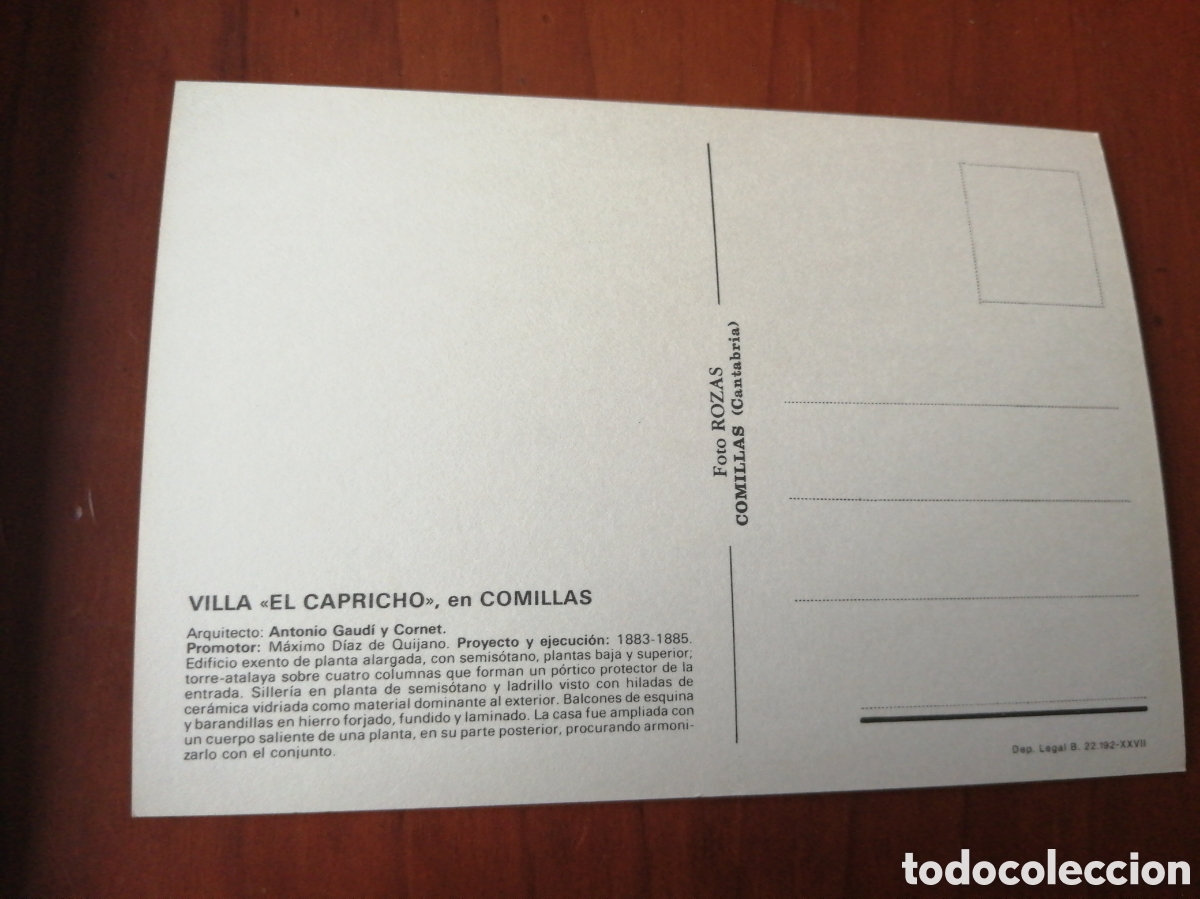 Postales: POSTAL VILLA EL CAPRICHO EN COMILLAS - Foto 2