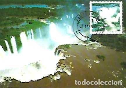 Postcards: Brasil & Maxima, Parque Nacional de Gua&ccedil;o, Vista Parcial del Lado Brasile&ntilde;o, Foz do Igua&ccedil;o 1980 (555