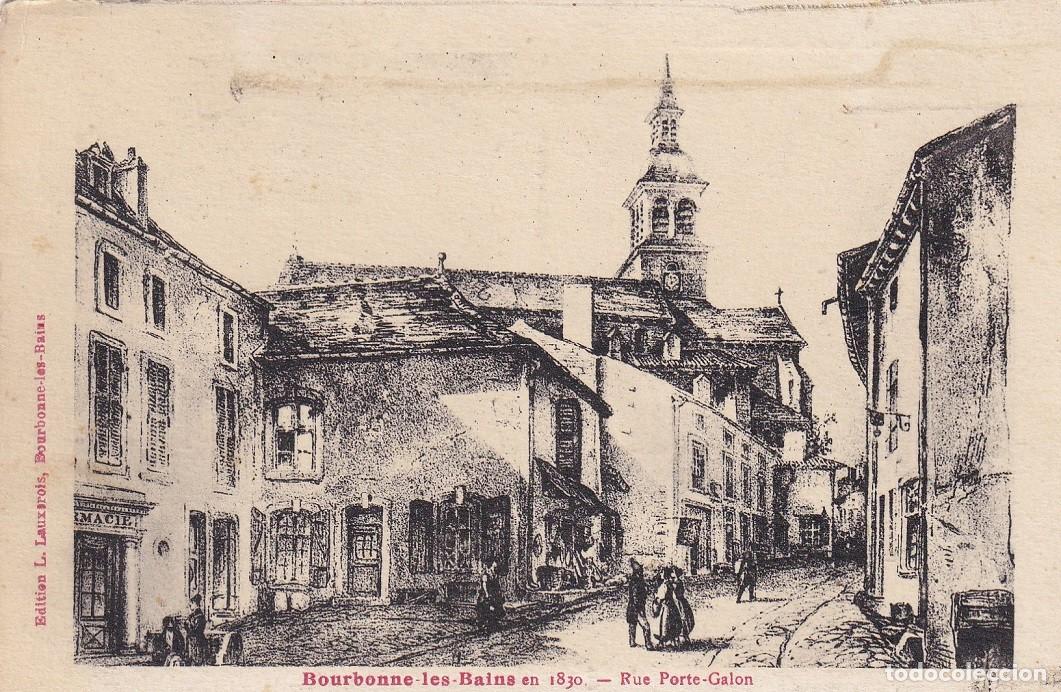 Postais: Bourbonne-les-Bains en 1830 - Rue Porte-Galon / Circulada