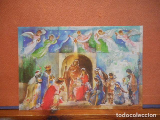 Postales: BONITA POSTAL DE NAVIDAD CIRCULADA. DIPTICO. - Foto 1