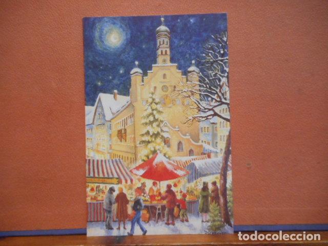 Postales: BONITA POSTAL DE NAVIDAD CIRCULADA. DIPTICO. - Foto 1