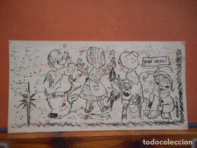 Postales: BONITA POSTAL DE NAVIDAD CIRCULADA. DIPTICO. - Foto 1