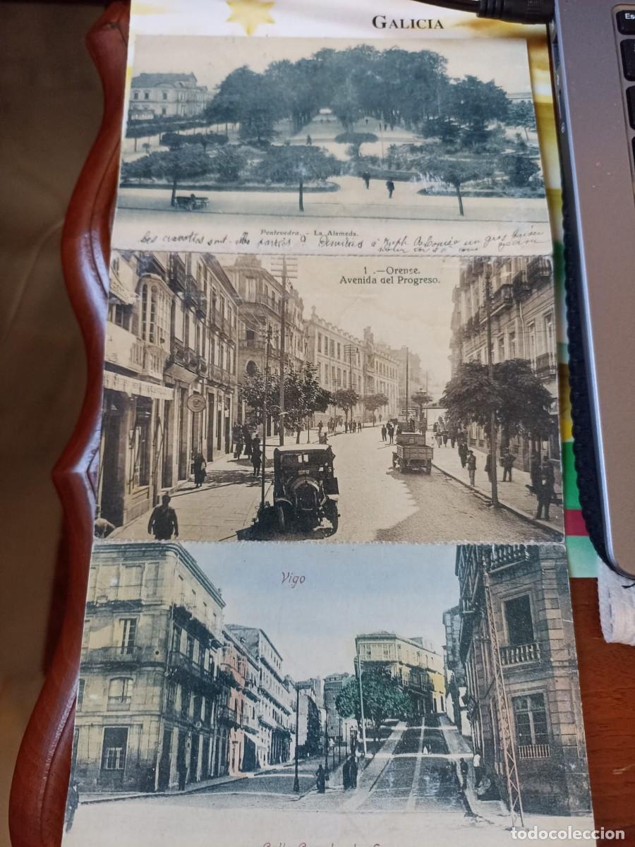 Postales: Postales de El Progreso triptico de Galicia - Foto 1