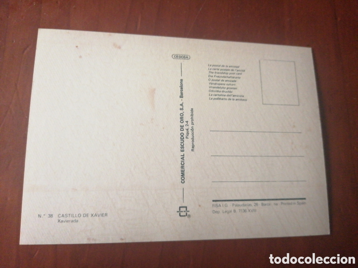 Postales: POSTAL N &ordm; 38 CASTILLO XAVIER XAVIERADA - Foto 2