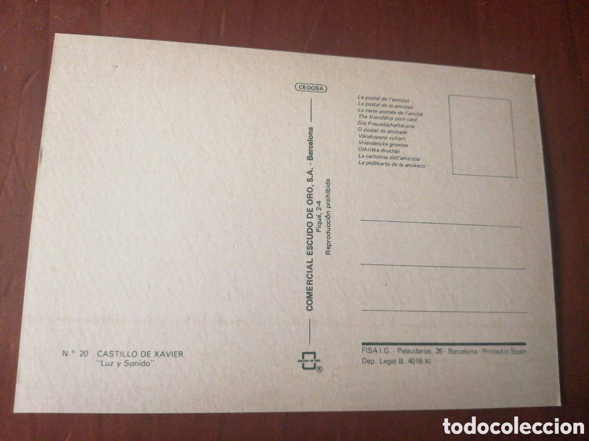 Postales: POSTAL N &ordm; 20 CASTILLO XAVIER LUZ Y SONIDO - Foto 2