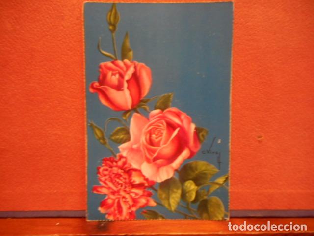 Postales: BONITA POSTAL CIRCULADA. ROSAS - Foto 1