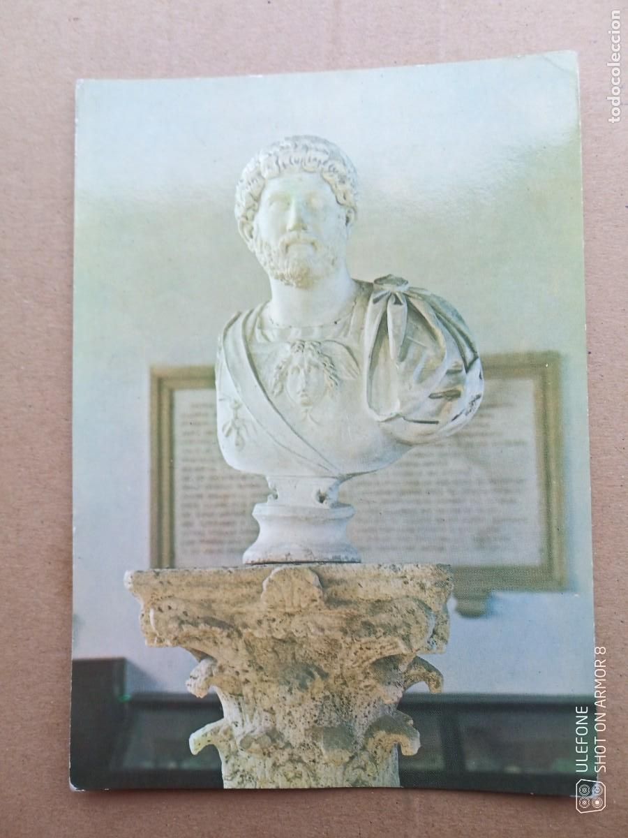 Postkarten: POSTAL DE LAS RUINAS DE ITALICA - SANTIPONCE ( SEVILLA ) - BUSTO DE ADRIANO