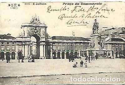 Postcards: Portugal & Marcofilia, Lisboa, Plaza de Commercio, Ed. S.R, Cintra a Collares 1910 (1006)