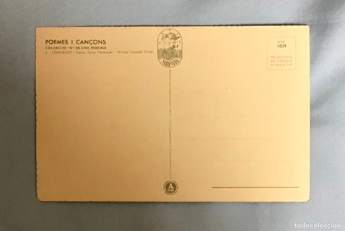 Postales: POEMES I CAN&Ccedil;ONS, L&rsquo; EMIGRANT - Foto 2