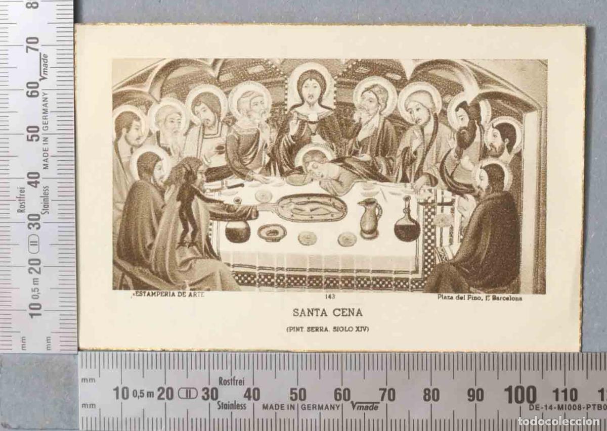 Postales: ESTAMPA. PRIMERA MISA DE SACERDOTE. SANTA CENA SERRA SIGLO XIV. PATRIARCA DE LA INFIAS. 1949