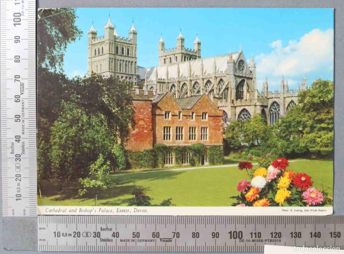 Postales: POSTAL. ENGLAND - Exeter Cathedral and Bishops Palace - Foto 1