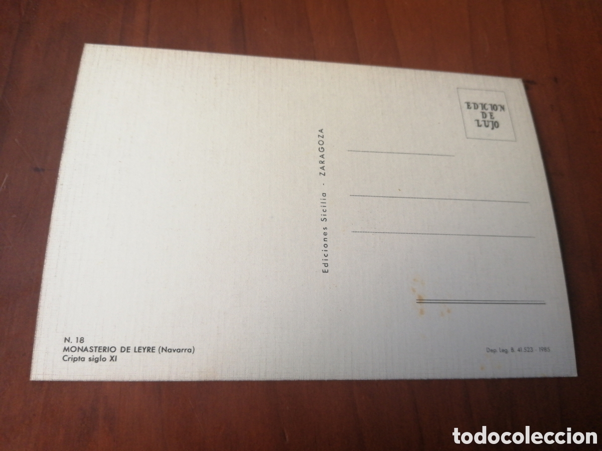 Postales: POSTAL N &ordm; 18 MONASTERIO DE LEYRE NAVARRA CRIPTA SIGLO XI - Foto 2