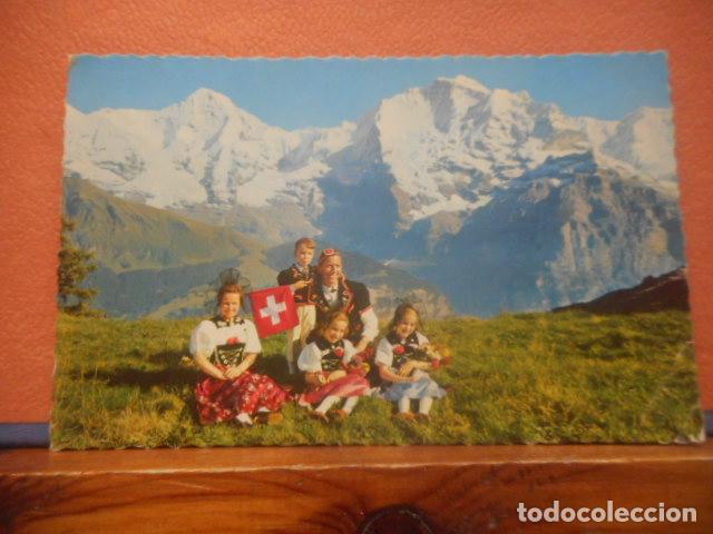 Postkarten: BONITA POSTAL CIRCULADA. FAMILIE IN BERNER TRACHT