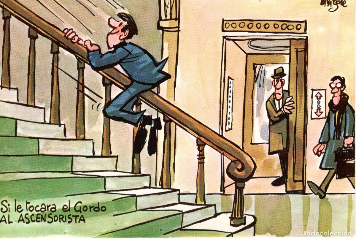 Postales: Postal Loter&iacute;a Nacional dibujos humor&iacute;sticos Mingote. n&ordm; 10. A&ntilde;o 1970.
