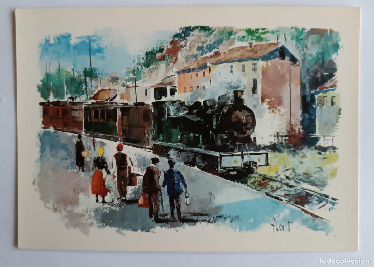 Postales: Postal Ferrocarril Girona - Olot - Foto 1