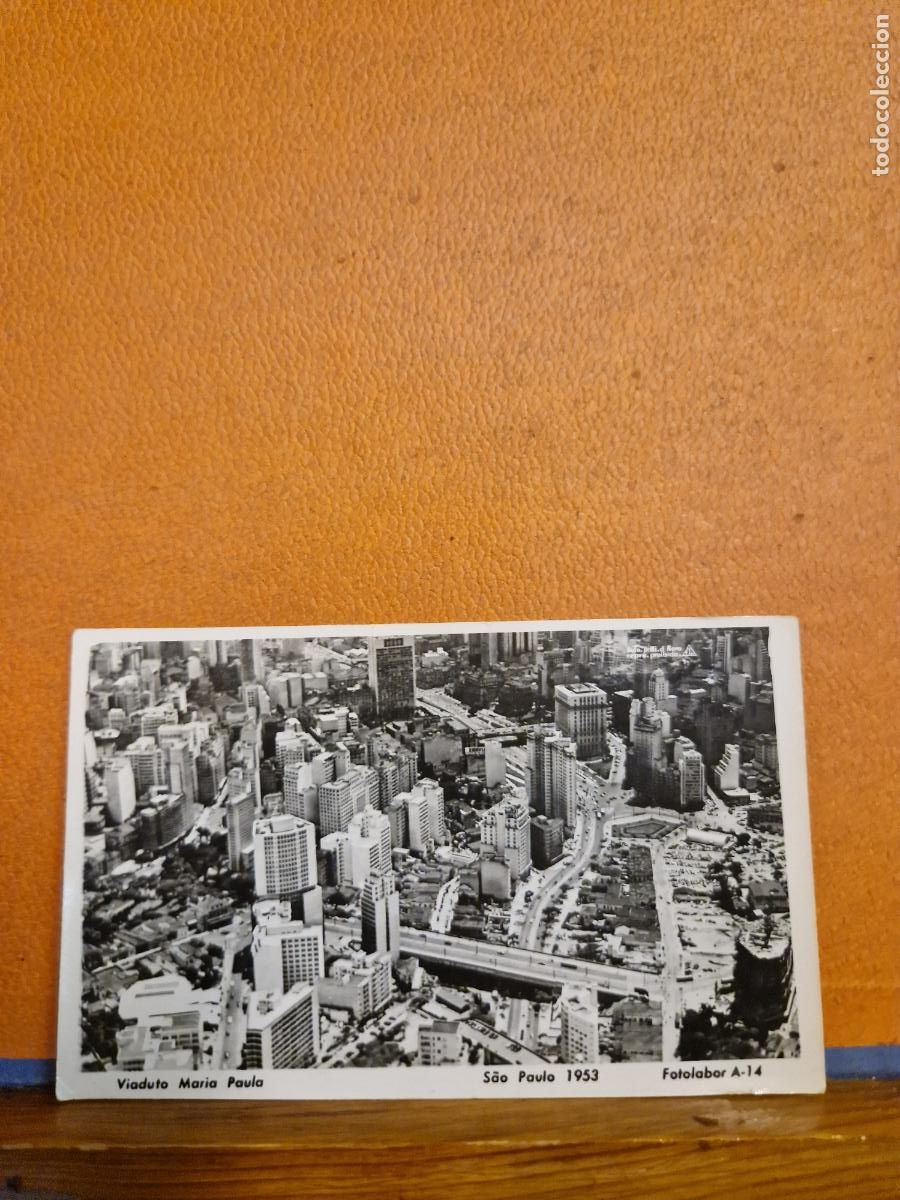 Postkarten: BONITA POSTAL CIRCULADA. VIADUTA MARIA PAULA. SAO PAULA 1953