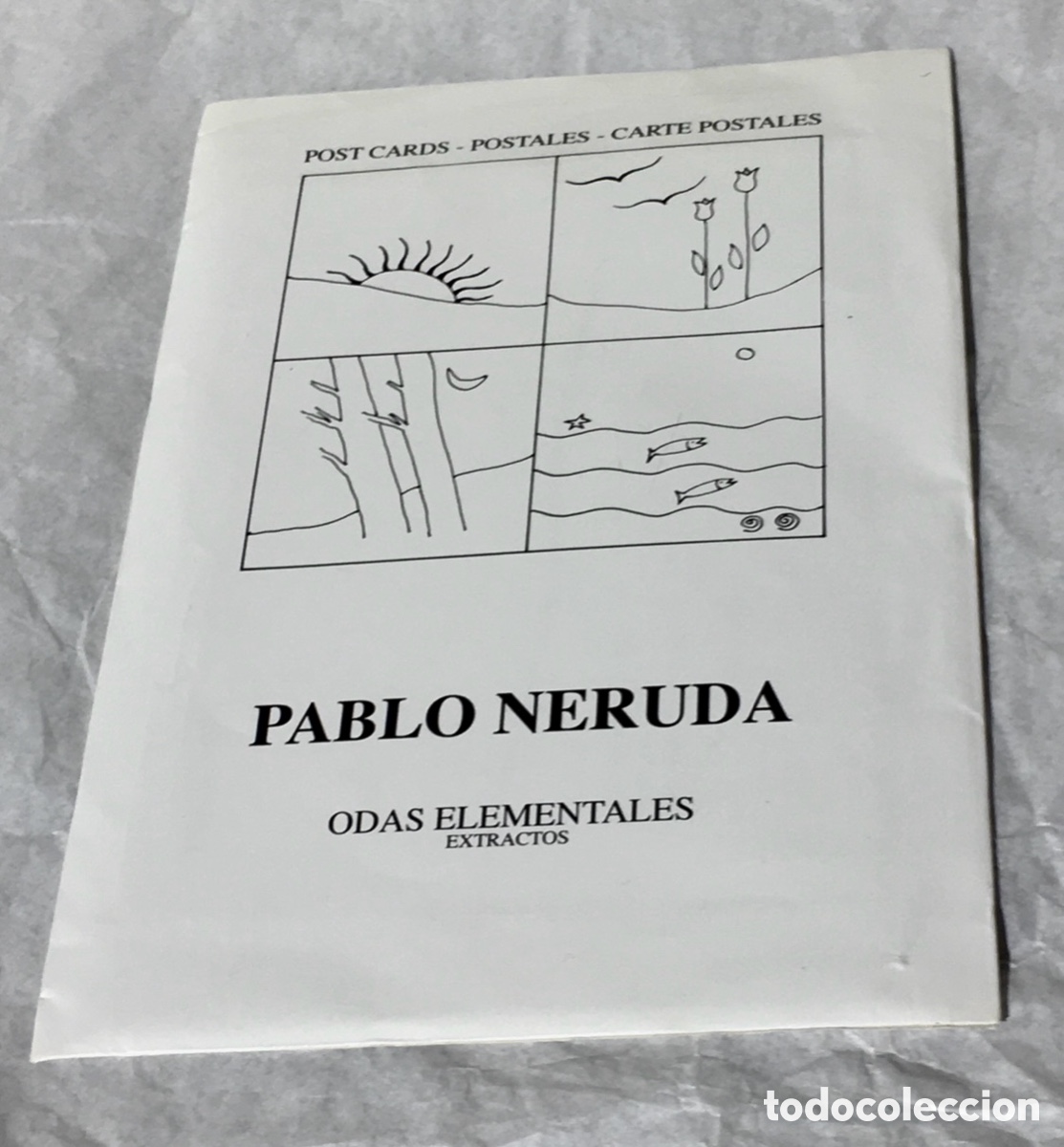 Postales: Postales. Pablo Neruda. Extractos de Odas Elementales. Postales. - Foto 1