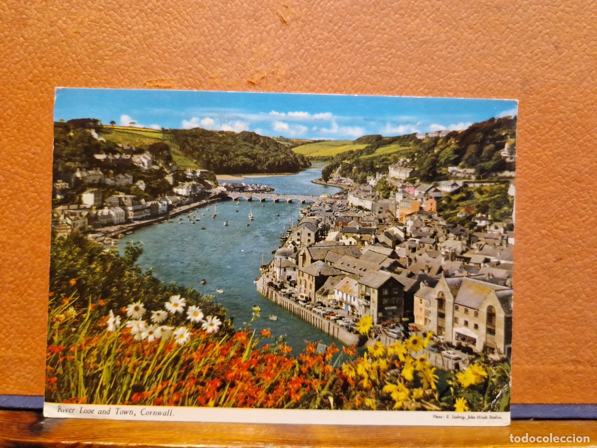 Postales: BONITA POSTAL CIRCULADA. RIVER LOOE AND TOWN, CORNWALL