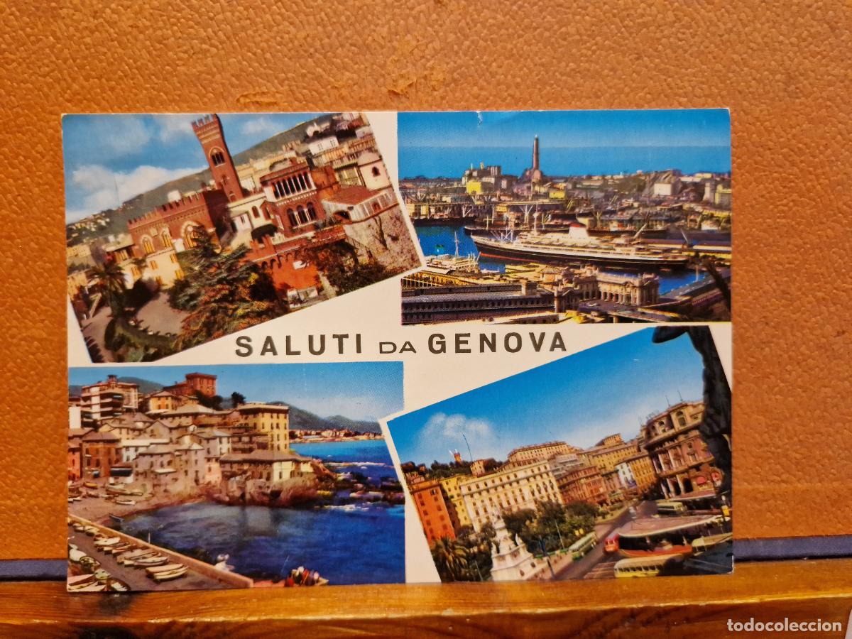Postales: BONITA POSTAL CIRCULADA. SALUTI DA GENOVA
