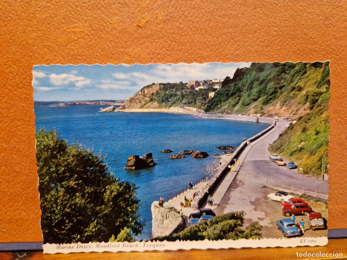 Postkarten: BONITA POSTAL CIRCULADA. MARINE DRIVE. MEADFOOT BEACH, TORQUAY.